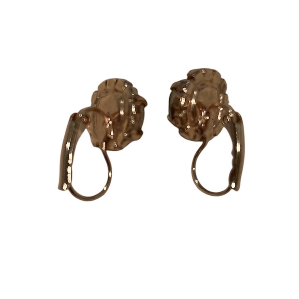 Elegant Rose Gold Crystal Earrings - Picture 2 of 2